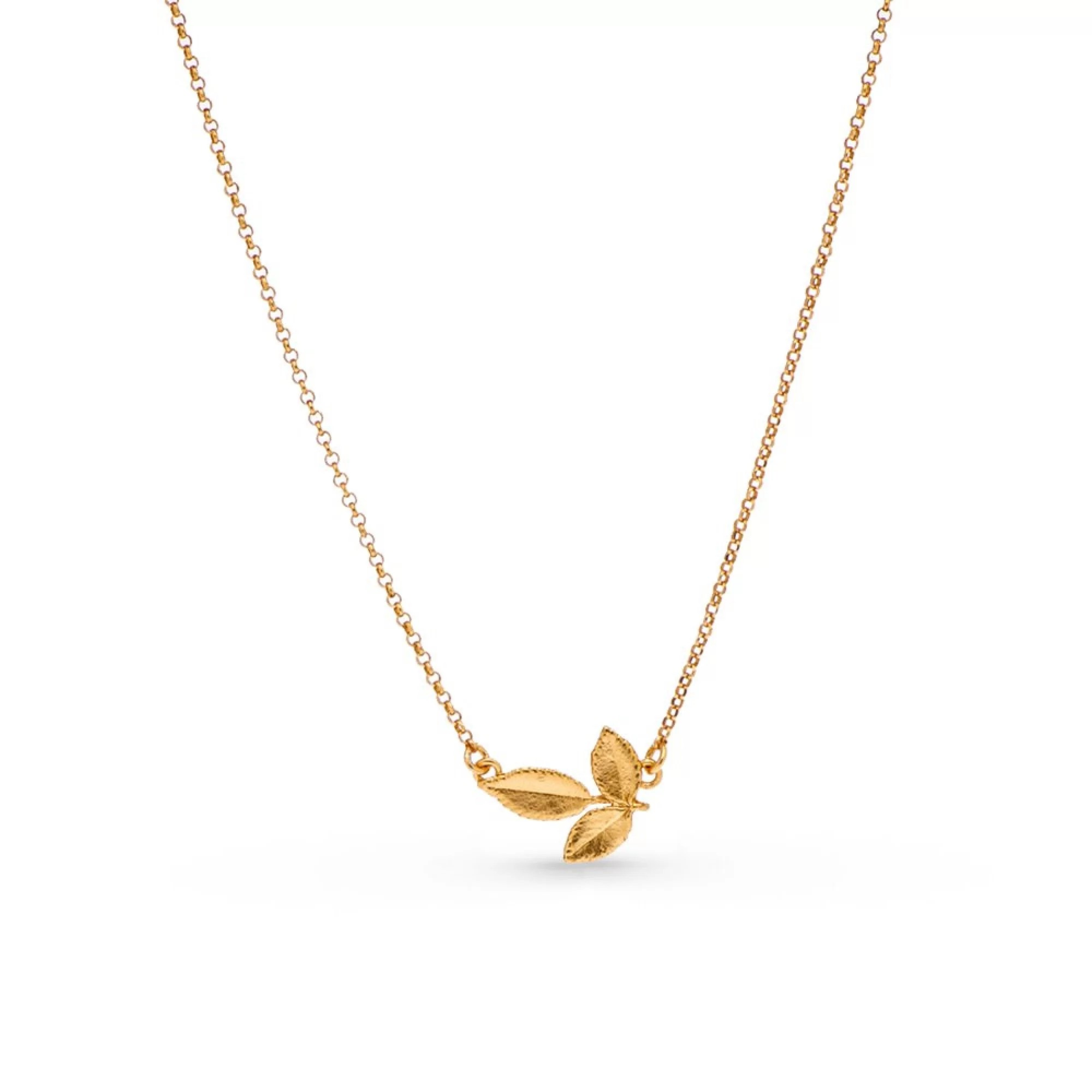 1TA0524-340 THALLO Memories Rose Necklace Mini Layer 24K Gold Vermeil on Sterling Silver #s847a (A-SK-E)