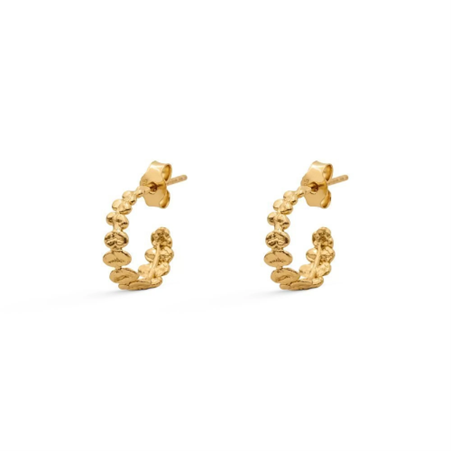 1TA0524-324 THALLO Muse Earrings Mini Huggies 24K Gold Vermeil On Sterling Silver #s608a (A-SK-E)