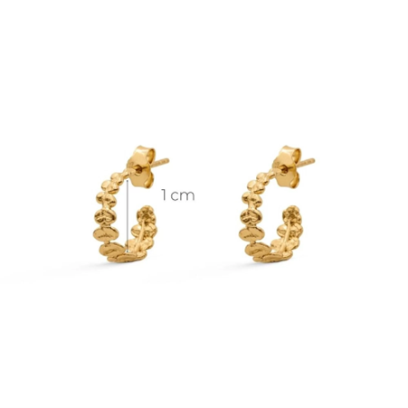 1TA0524-324 THALLO Muse Earrings Mini Huggies 24K Gold Vermeil On Sterling Silver #s608a (A-SK-E)