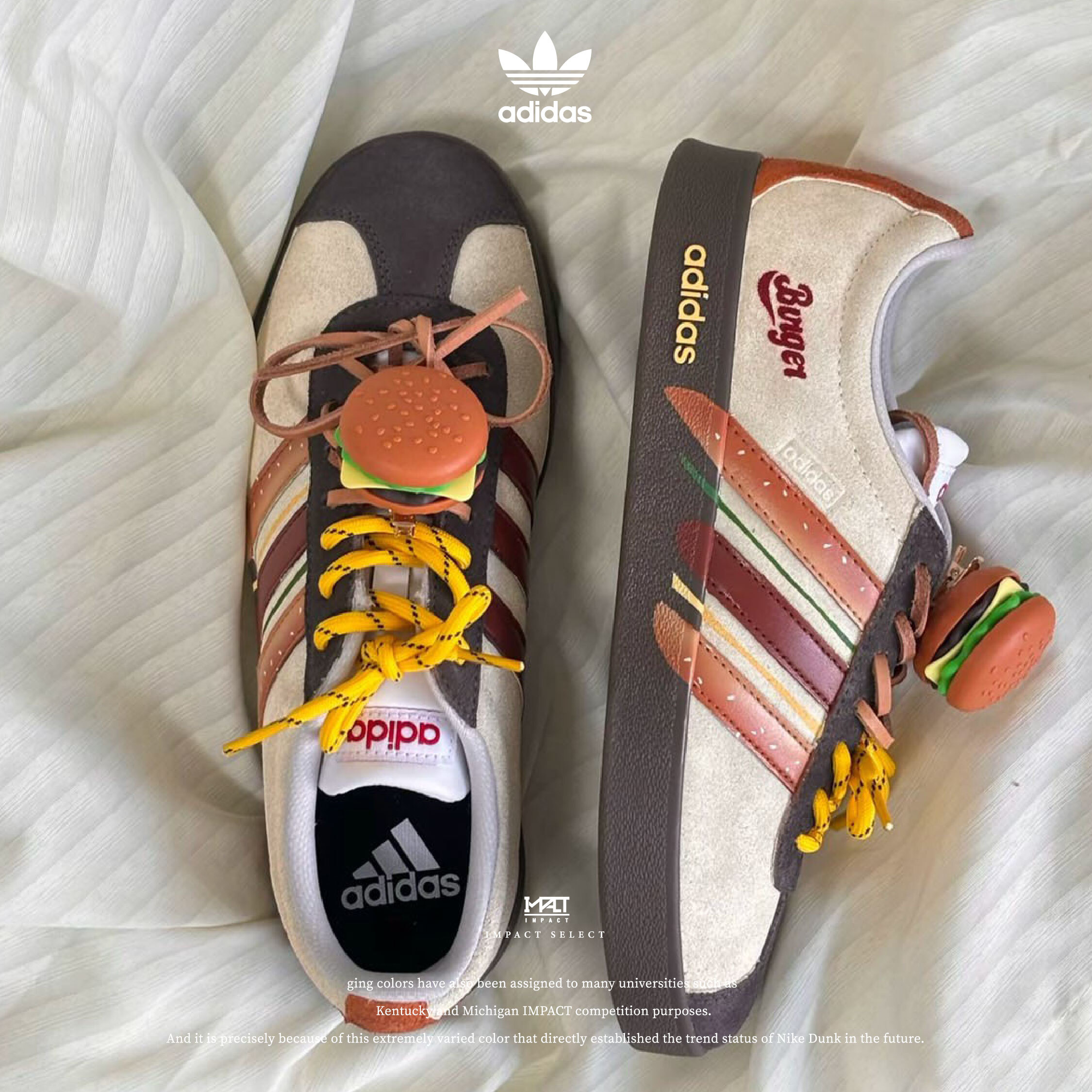 【訂製款】Adidas neo VL Court 2.0 Lifestyle漢堡鞋 男女同款 黃棕 HQ1802