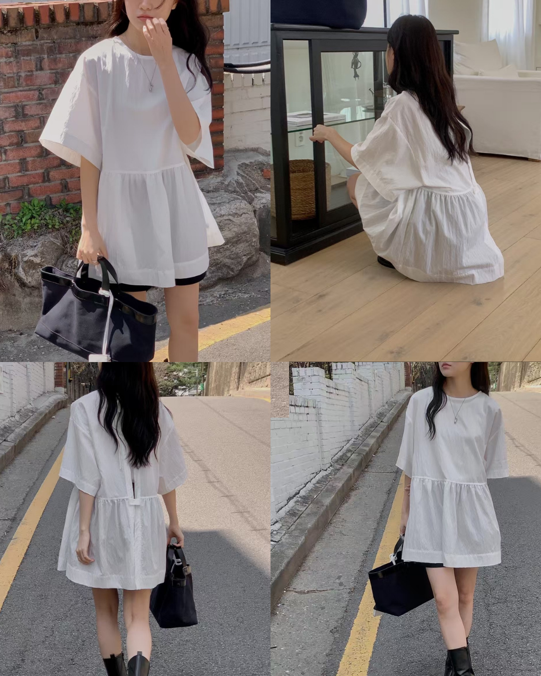 預 購 產 品 丨韓國女裝 -型格簡約寛鬆連身裙  Made In Korea（ 預計兩星期後發貨 ）