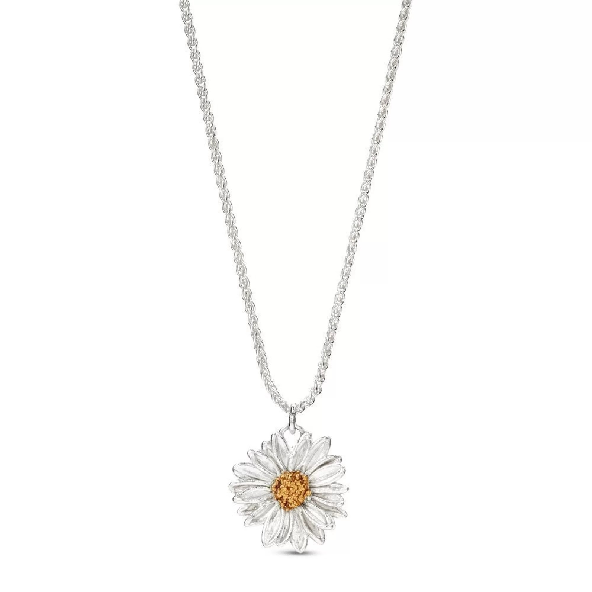 1TA0524-348 THALLO Daisy Field Daisy Pendant Layer 24K Gold and Sterling Silver #s007a (A-SK-E)