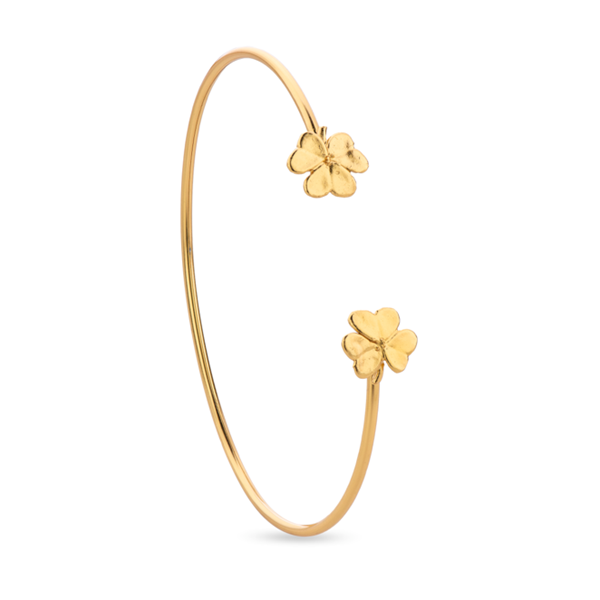1TA0524-229 THALLO Moira Trefoil Bracelet Mini With Flexible Wire Gold #s143b (A-LX-E)
