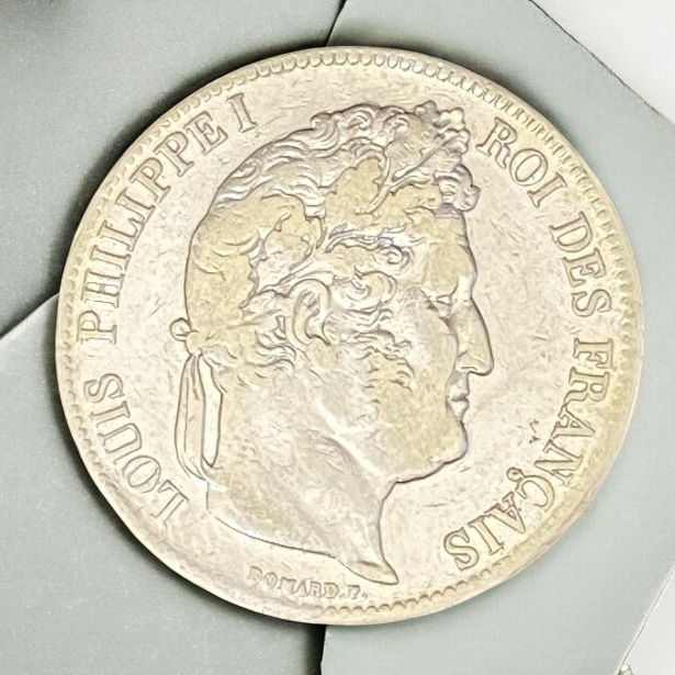 1838W French 5 Francs (90% Silver)