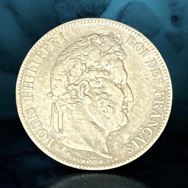 1838B French 5 Francs (90% Silver)