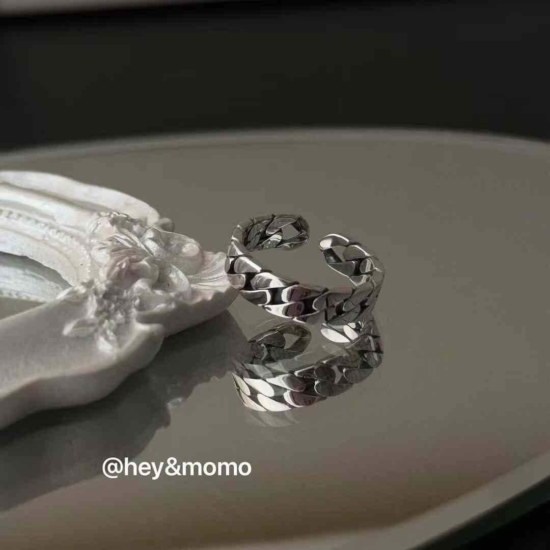 HM4341 925銀重工鏈條造型戒指