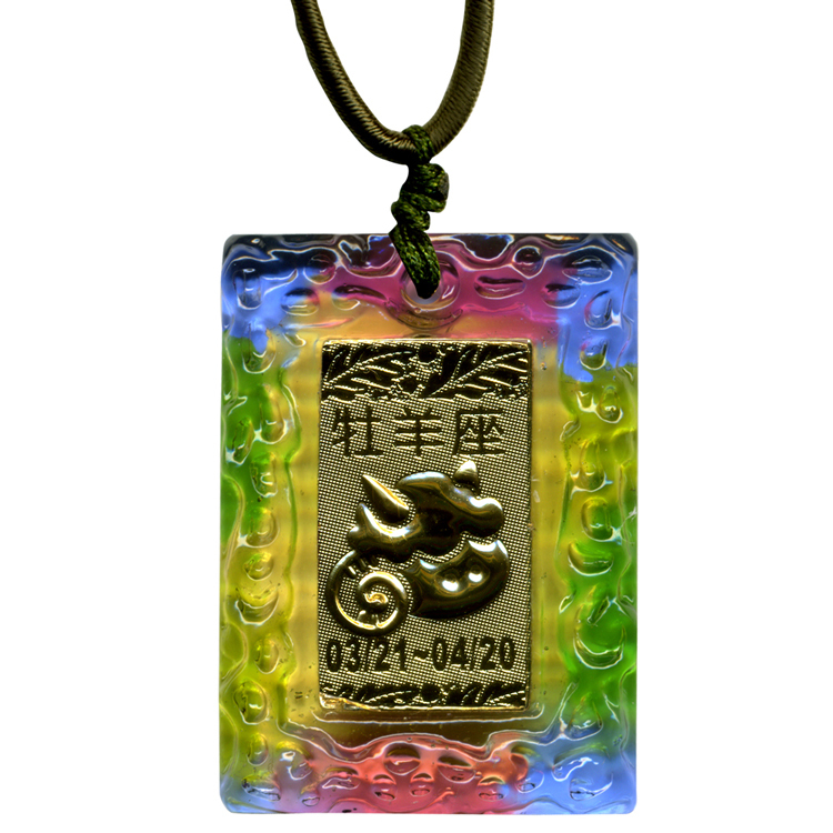 鹿港窯 開運金箔琉璃項鍊~十二星座