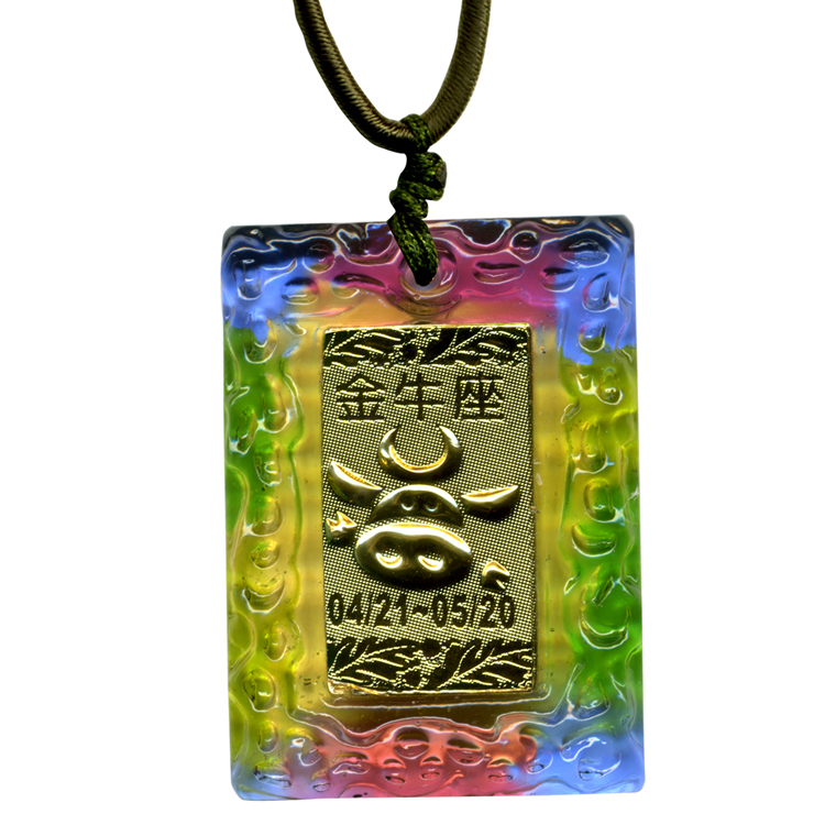 鹿港窯 開運金箔琉璃項鍊~十二星座