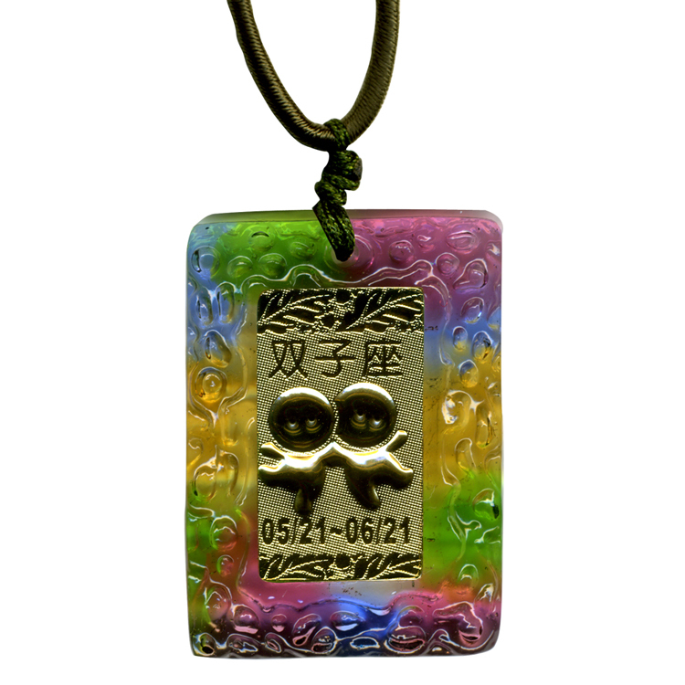 鹿港窯 開運金箔琉璃項鍊~十二星座