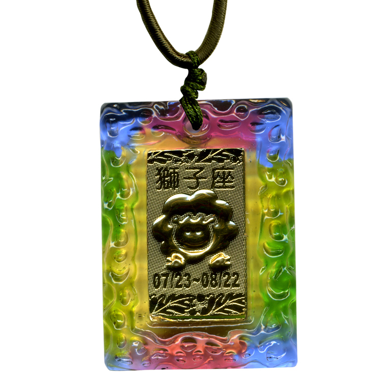 鹿港窯 開運金箔琉璃項鍊~十二星座