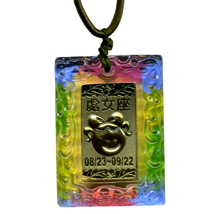 鹿港窯 開運金箔琉璃項鍊~十二星座