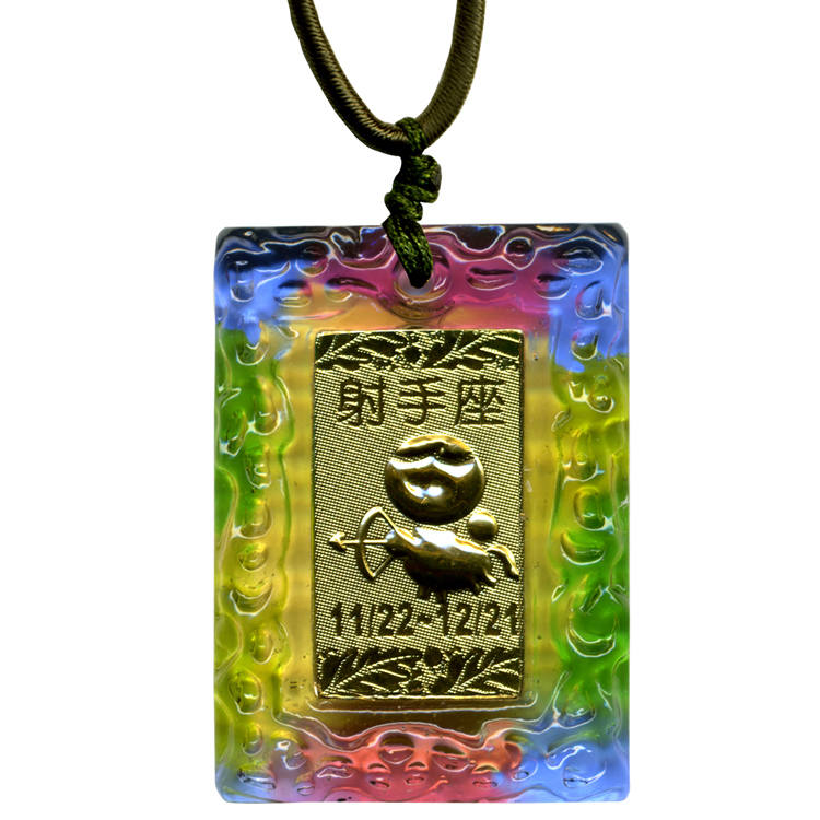 鹿港窯 開運金箔琉璃項鍊~十二星座