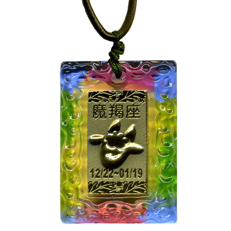 鹿港窯 開運金箔琉璃項鍊~十二星座