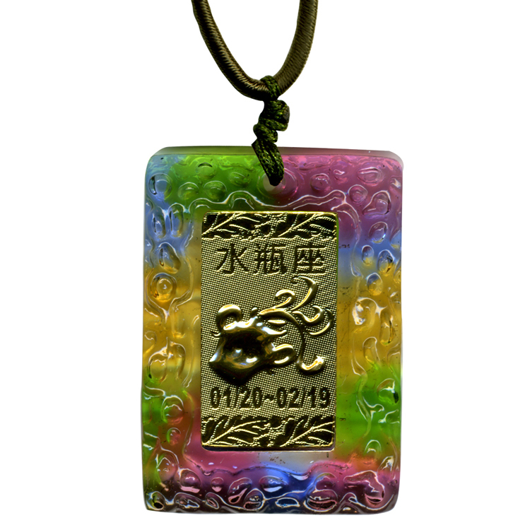 鹿港窯 開運金箔琉璃項鍊~十二星座