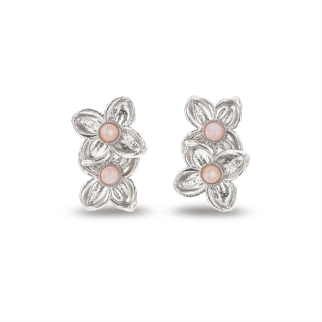 1TA0524-370 THALLO Artemis Earrings Climbers Studs, Statement Studs Sterling Silver Pink Mop #s697b (A-EU-E)