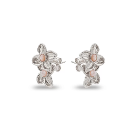 1TA0524-370 THALLO Artemis Earrings Climbers Studs, Statement Studs Sterling Silver Pink Mop #s697b (A-EU-E)