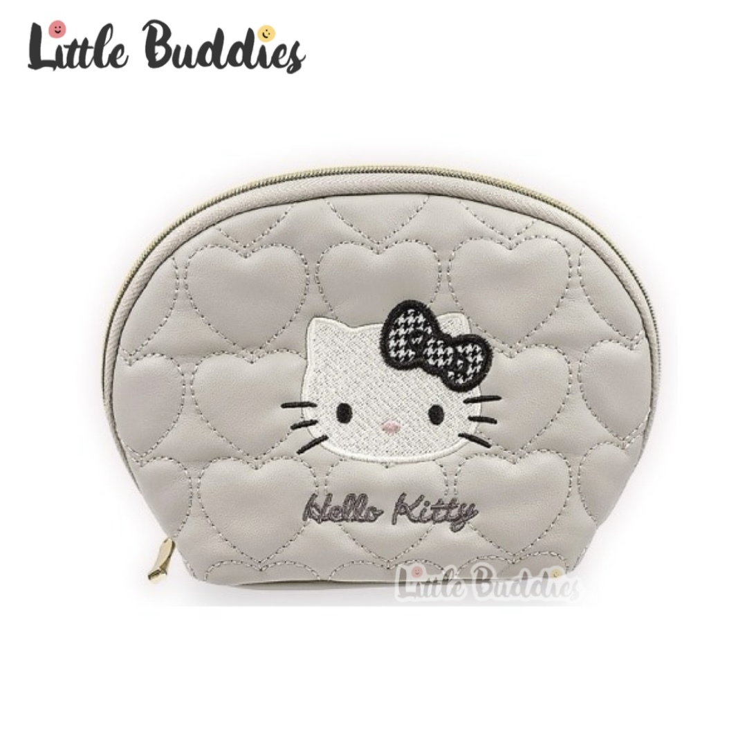 日本 Sanrio 心心車線刺繡 PU皮化妝袋