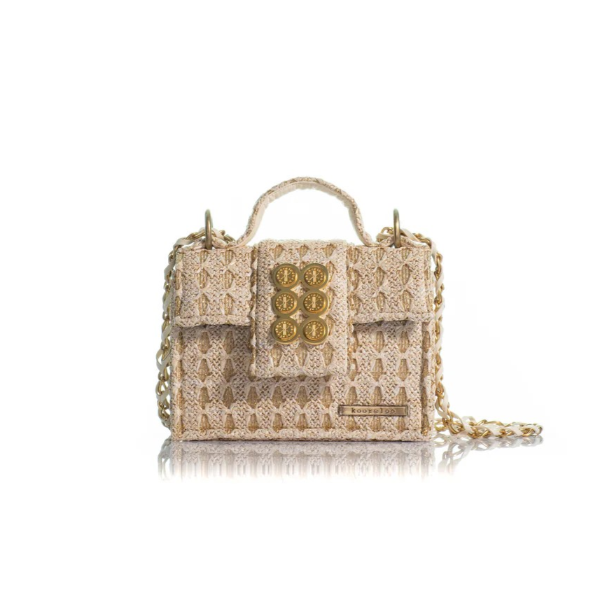 1KO0522-212 KOORELOO The Petite New Yorker Straw Ivory/Gold #22202.1004.219 (B-EU-E)