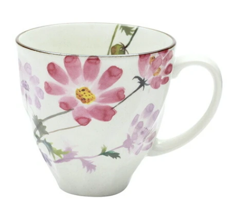 日本美濃燒有耳瓦杯(花さとマ) (日本製)