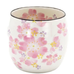 日本美濃燒圓瓦杯(桜) (日本製)