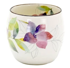 日本美濃燒圓瓦杯(桔梗) (日本製)