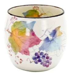 日本美濃燒圓瓦杯(ぶどう) (日本製)