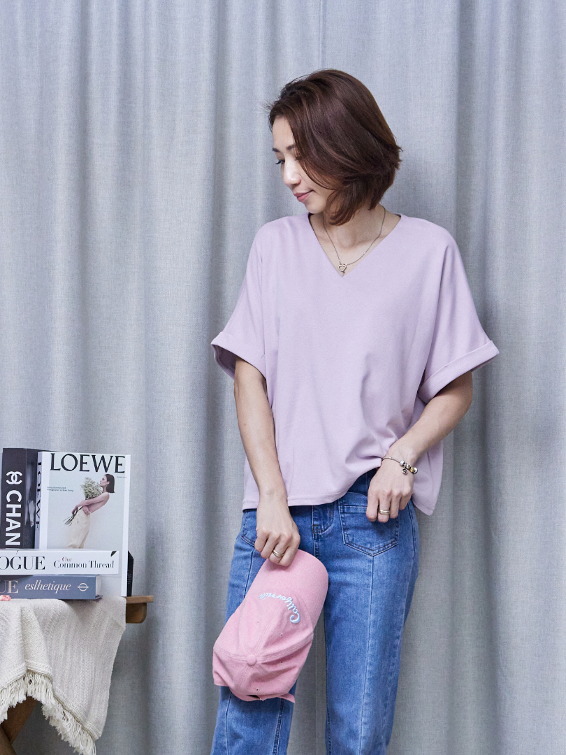 藏不住的時髦感♡素色V領T的高級日常  ⚡️搶手預購 3月底前 ⚡️