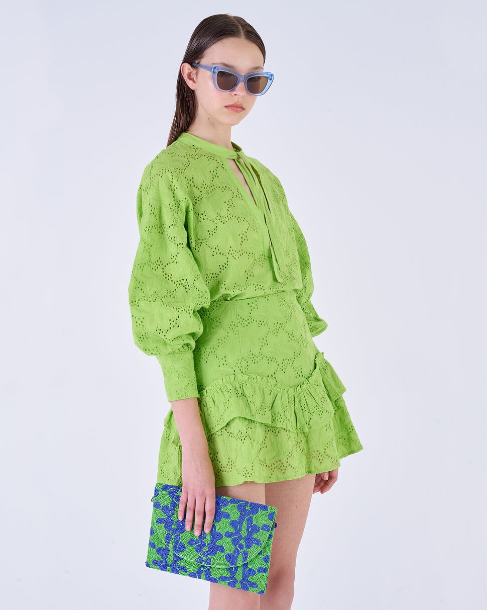 【Silvian Heach】甜美蕾絲拋袖襯衫