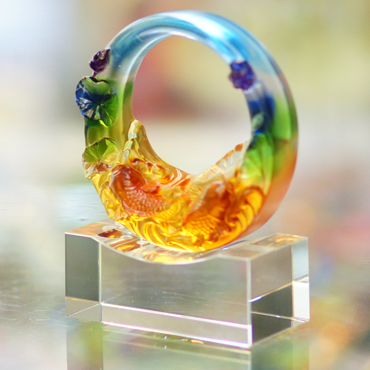 鹿港窯禮品館│琉璃-擺飾-獎牌 圓滿S