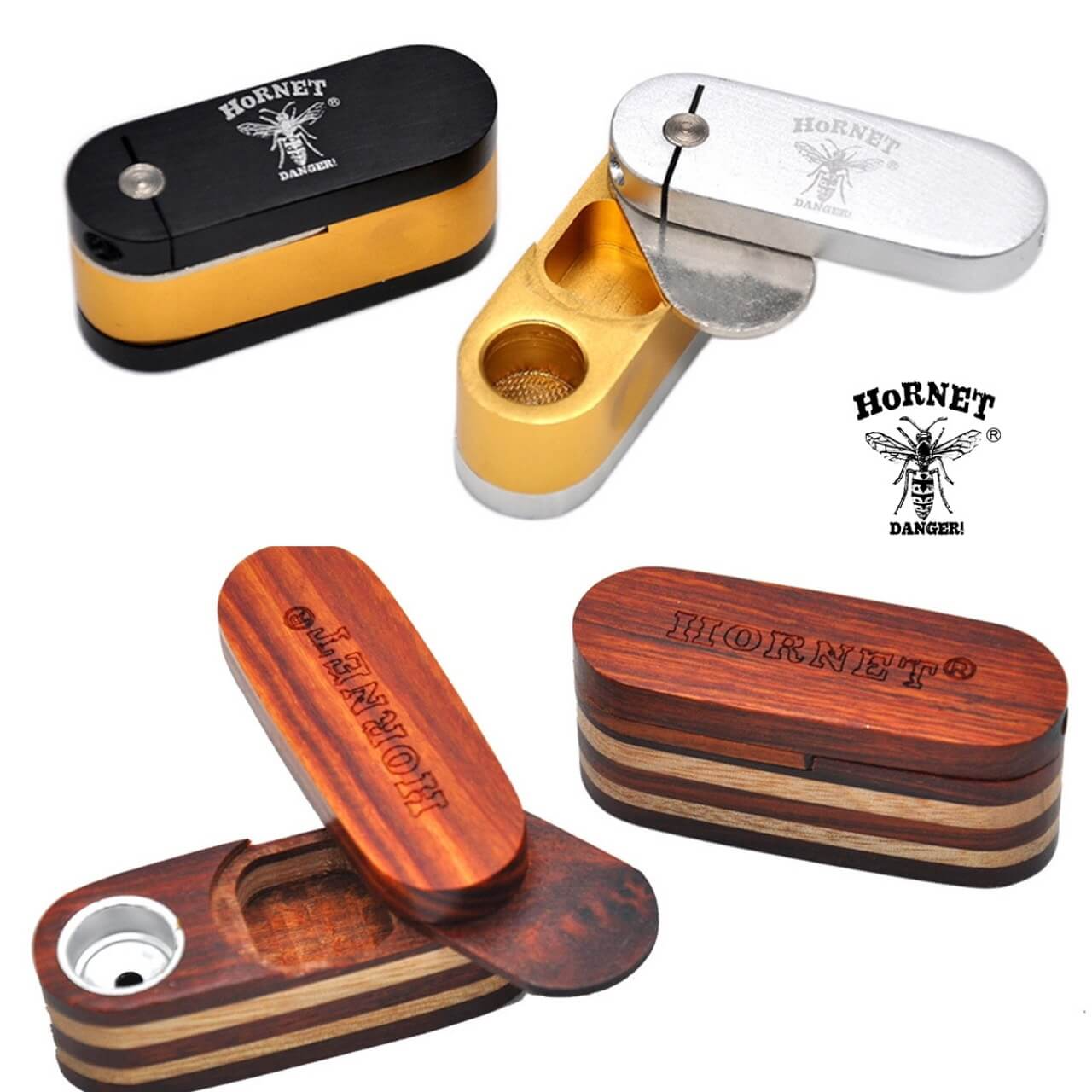 HORNET 金屬/原木材質折疊煙斗 - Monkey Pipe