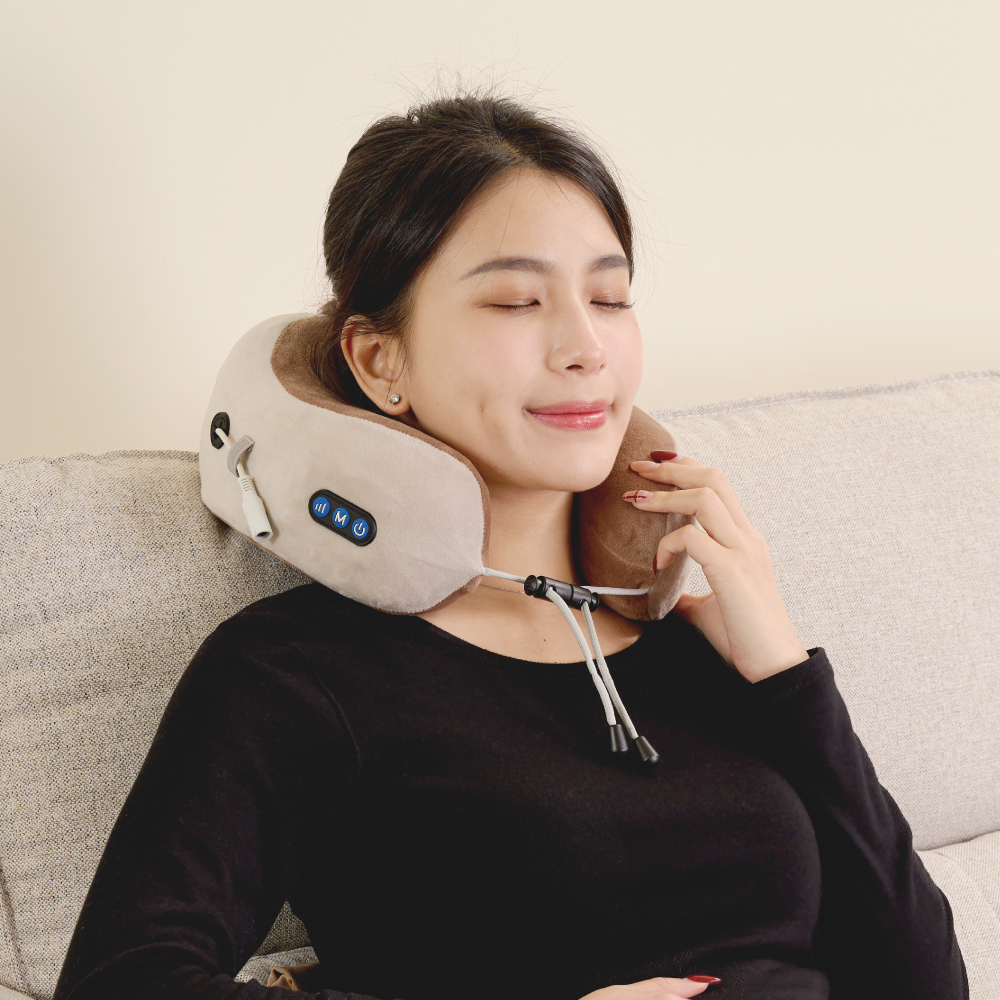 MRF健身大師 溫揉午睡U型按摩枕