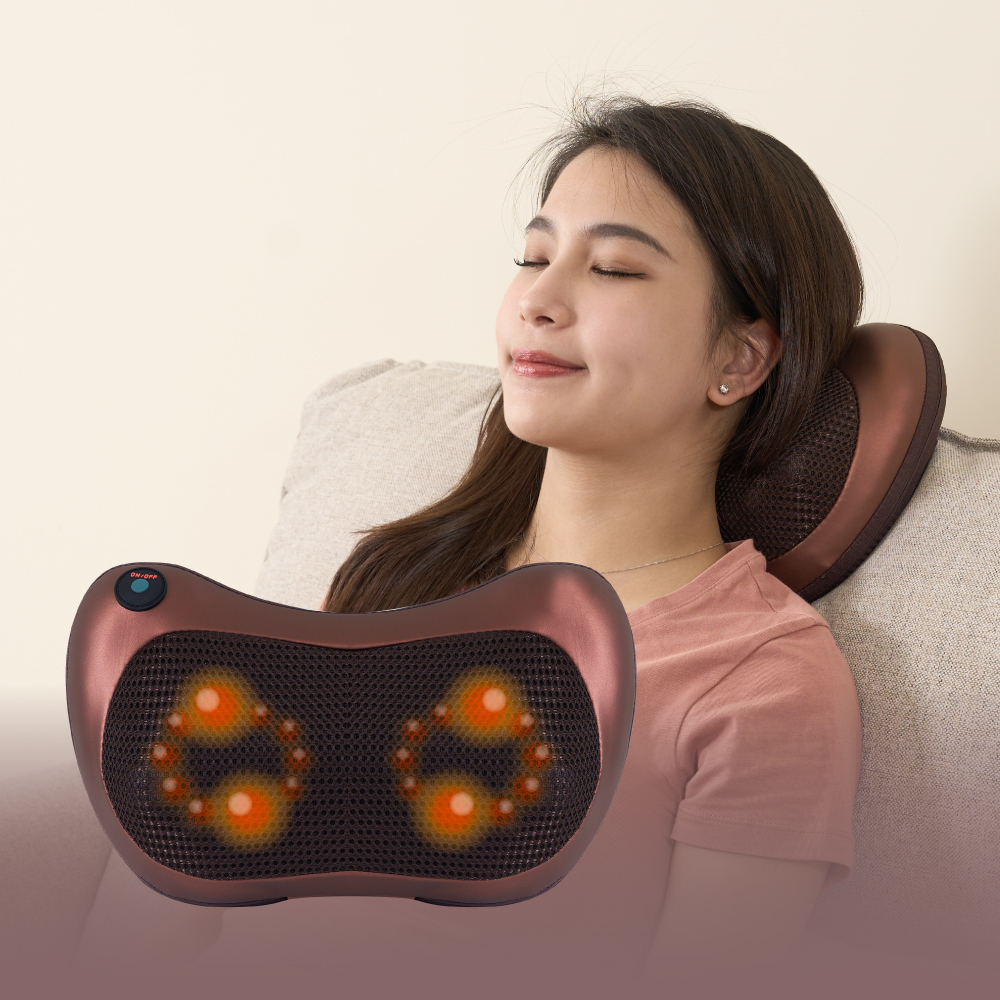 MRF健身大師 頂級溫感揉捏按摩枕