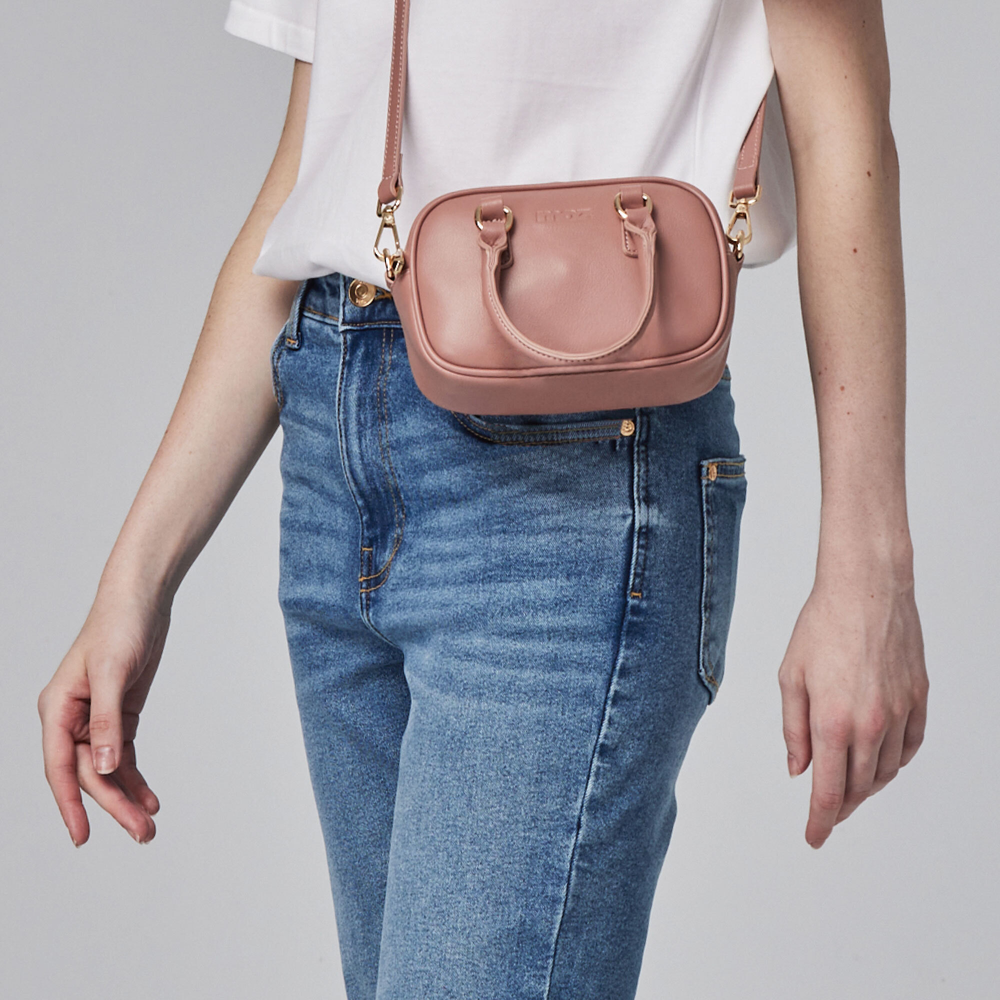 moz瑞典 駝鹿 防潑水 MINI枕頭包(珊瑚粉)