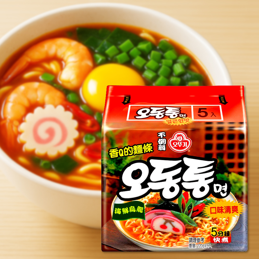 韓國 不倒翁 OTTOGI 海鮮 風味 烏龍 拉麵 (單入/5入)