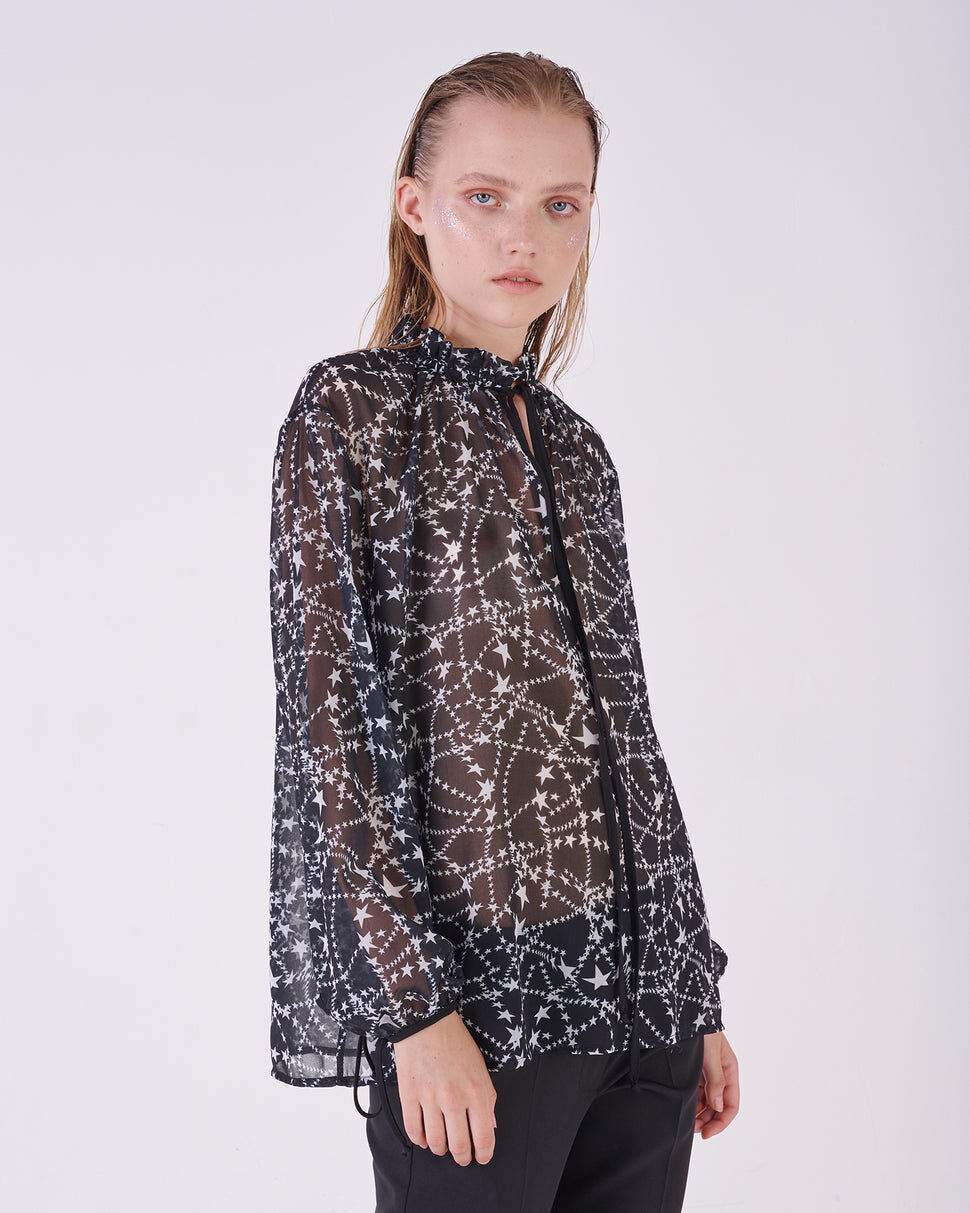 【Silvian Heach】甜美流星長袖襯衫