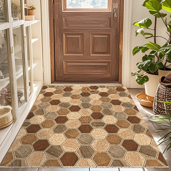 原木風紋理進門用除塵地墊