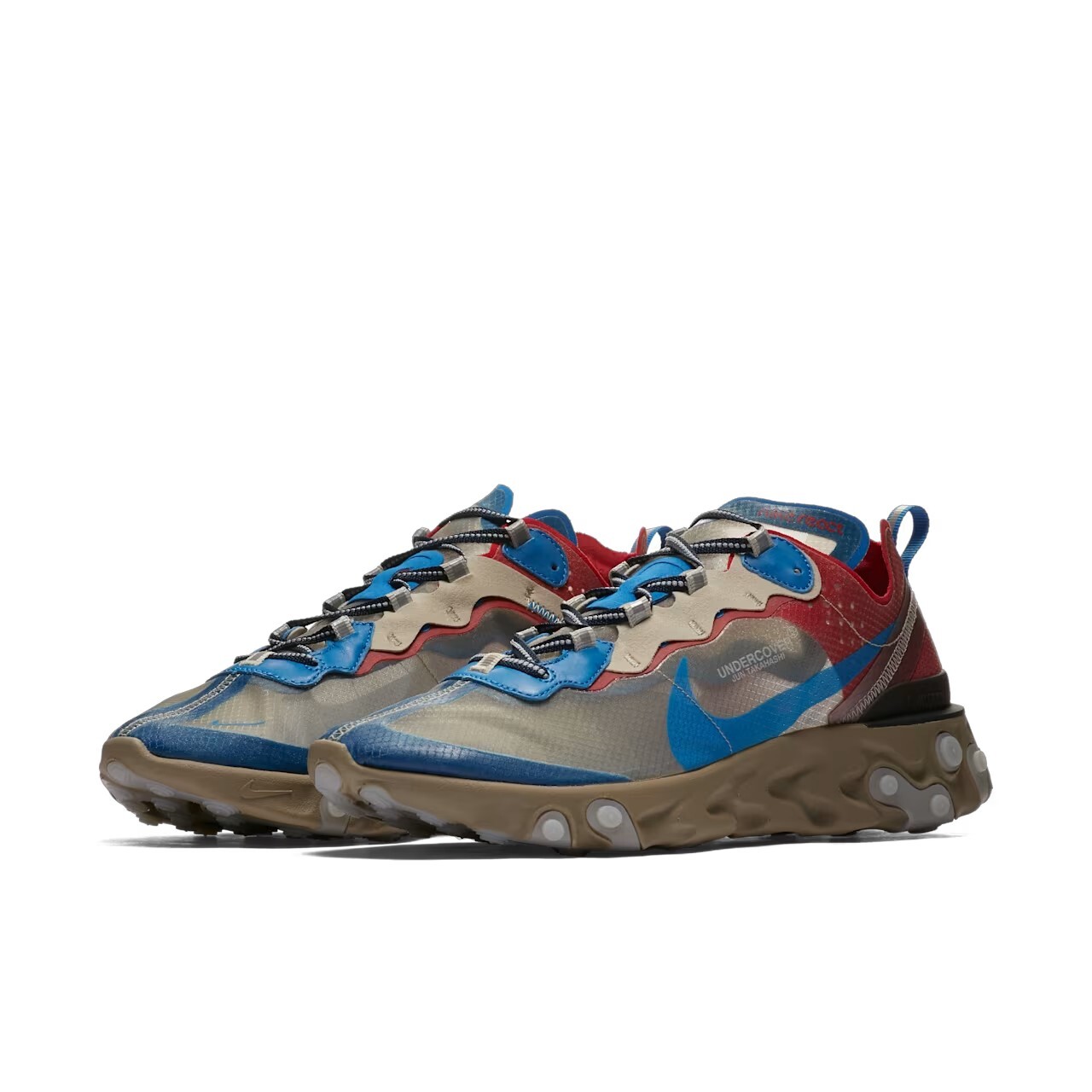 Undercover x Nike React Element 87 淺米紅 半透明 BQ2718-200