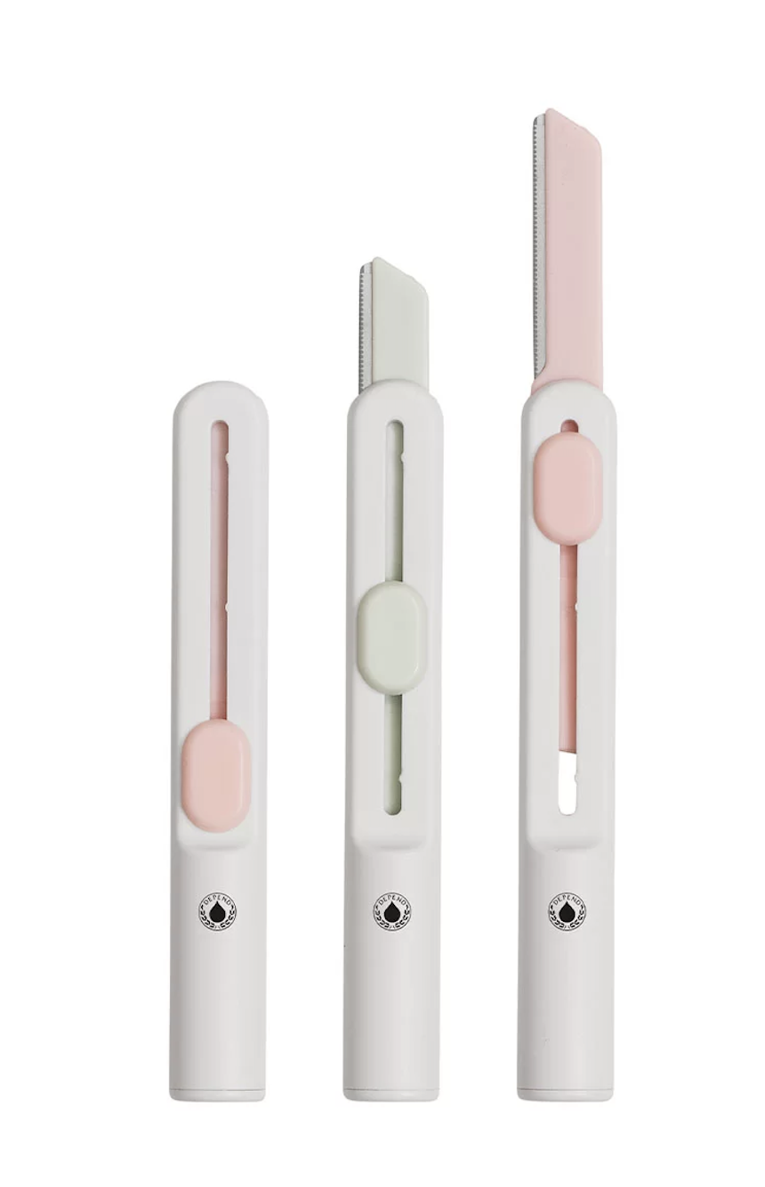 PERFECT EYE  伸縮式眉毛刀 (3件）#4959