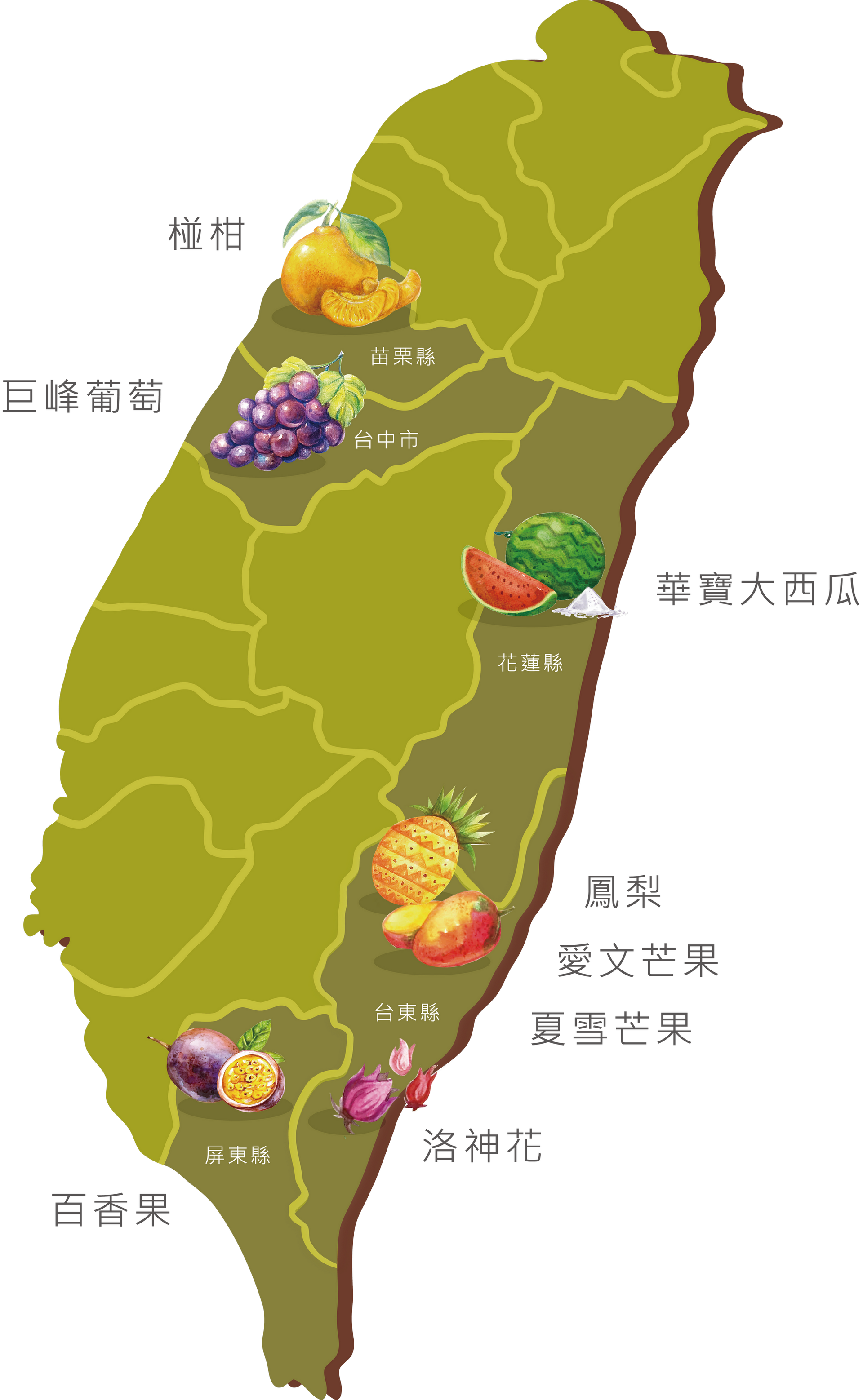 台灣在地格外品水果地圖