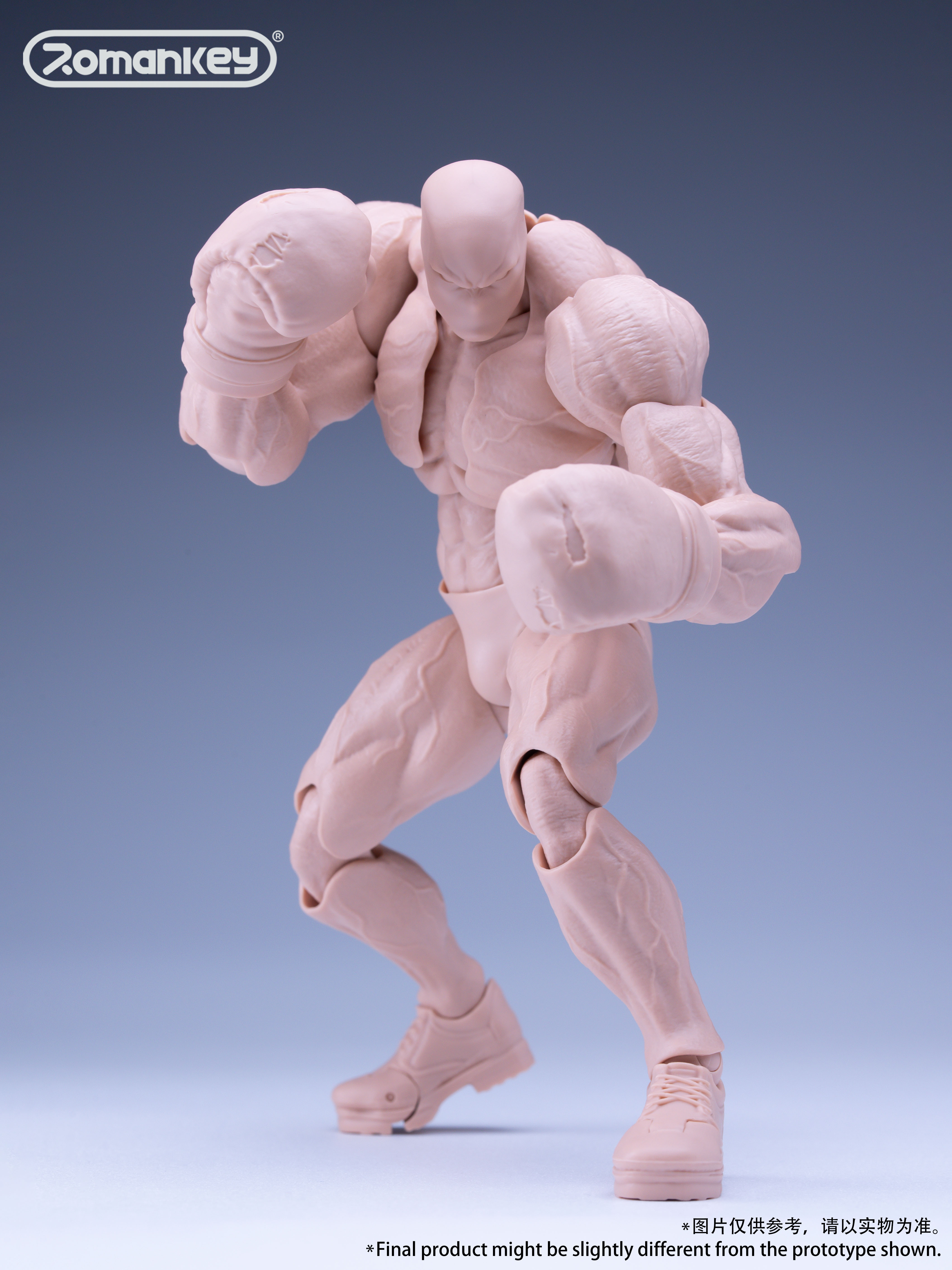 (2nd Payment) Romankey 1/12 Action Figure Super Flexible "Big Guy" Body [White] (UMS003)