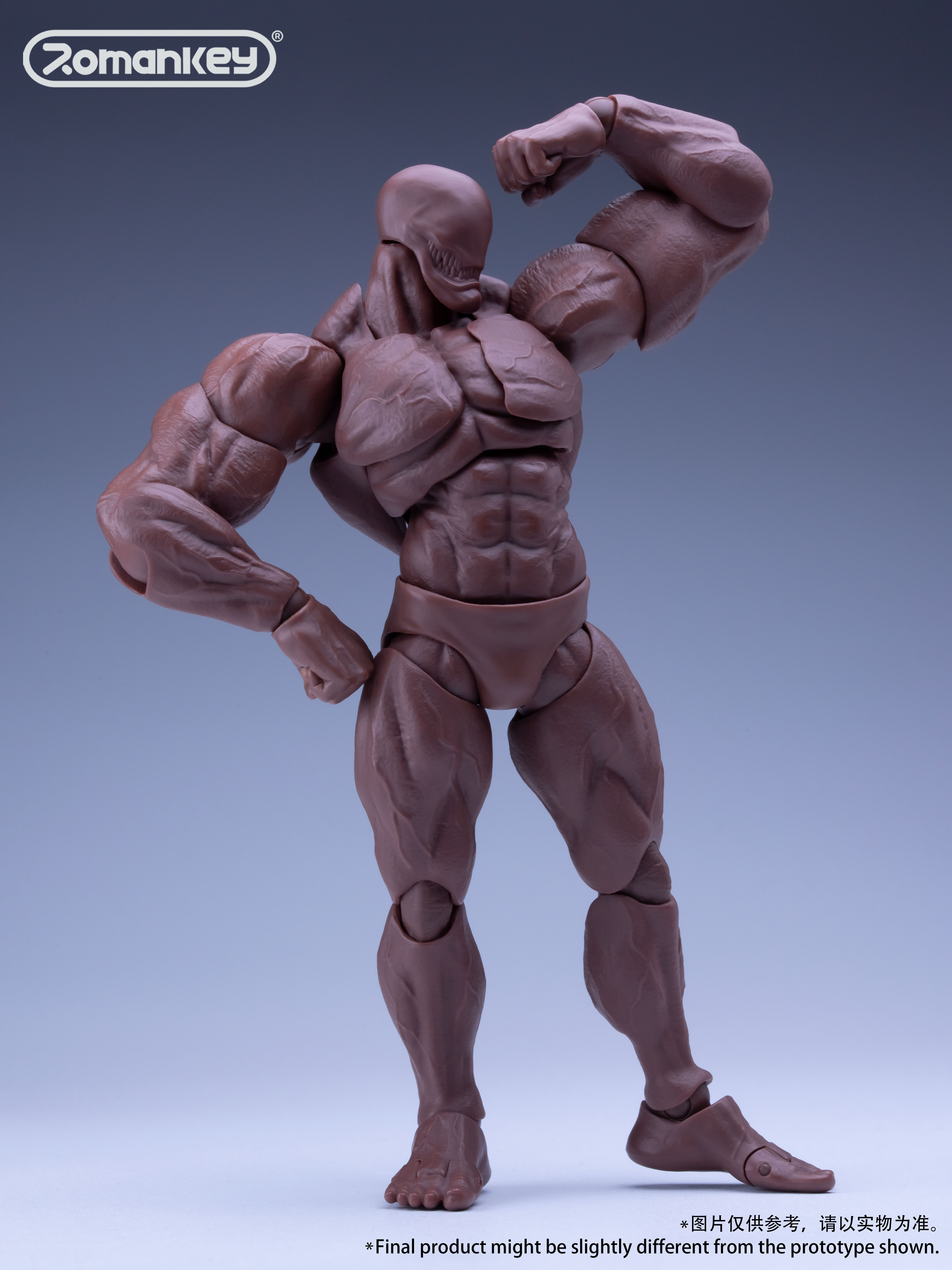 (2nd Payment) Romankey 1/12 Action Figure Super Flexible "Big Guy" Body [Black](UMS003)