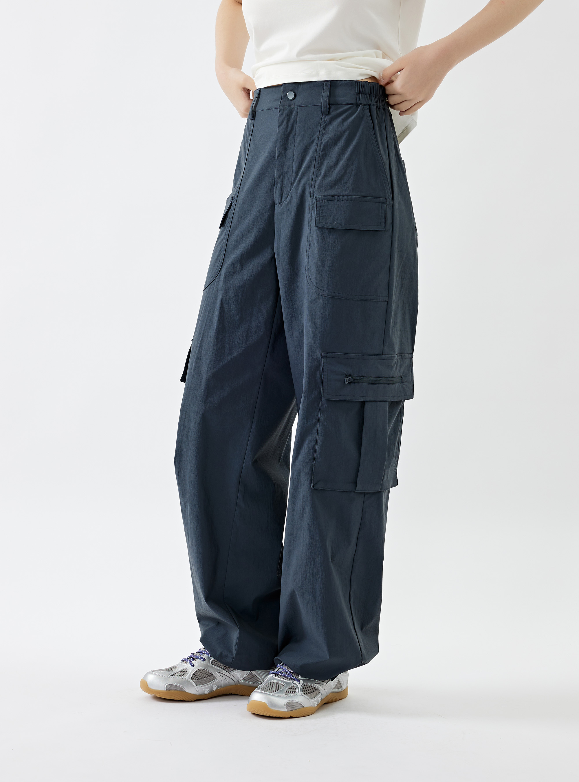 【限時特賣】女款 防潑水多口袋工裝長褲