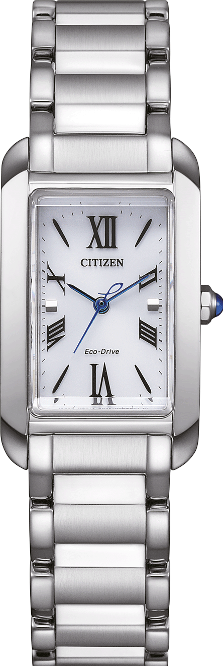 萬年鐘錶 - Citizen 星辰錶 L系列  羅馬時尚光動能方形女錶  EW5620-55A  錶徑19.5MM