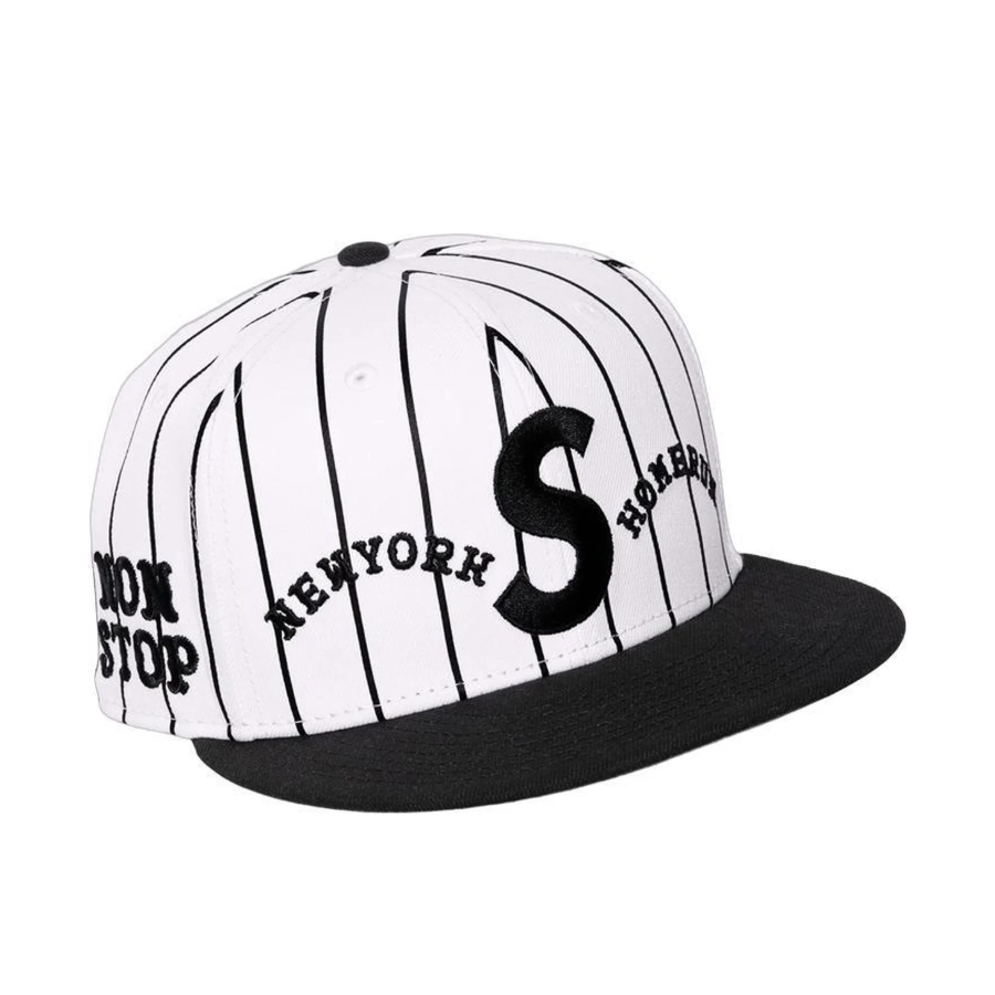 -(B05)-SUPREME X HOMERUN S LOGO NEW ERA 全封帽 黑色/條紋/綠色/紅色-SS25H119