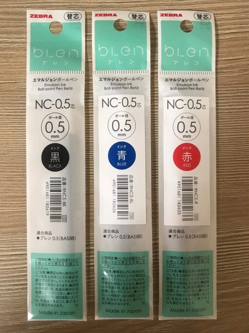 【 限量現貨 】ZEBRA 斑馬 0.5mm SNC-0.5 BLen 原子筆專用筆芯 日本