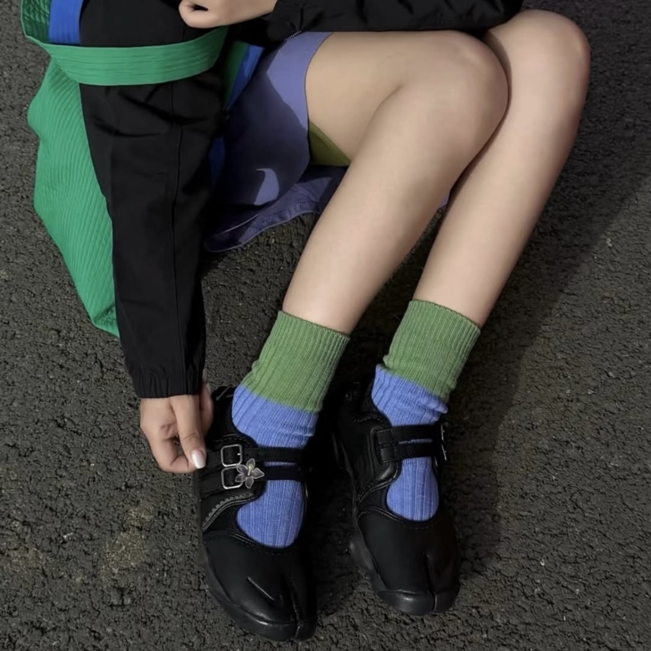 NIKE AIR RIFT BREATHE 分趾鞋 全黑 瑪莉珍 小花 休閒 女款 IB8881-001