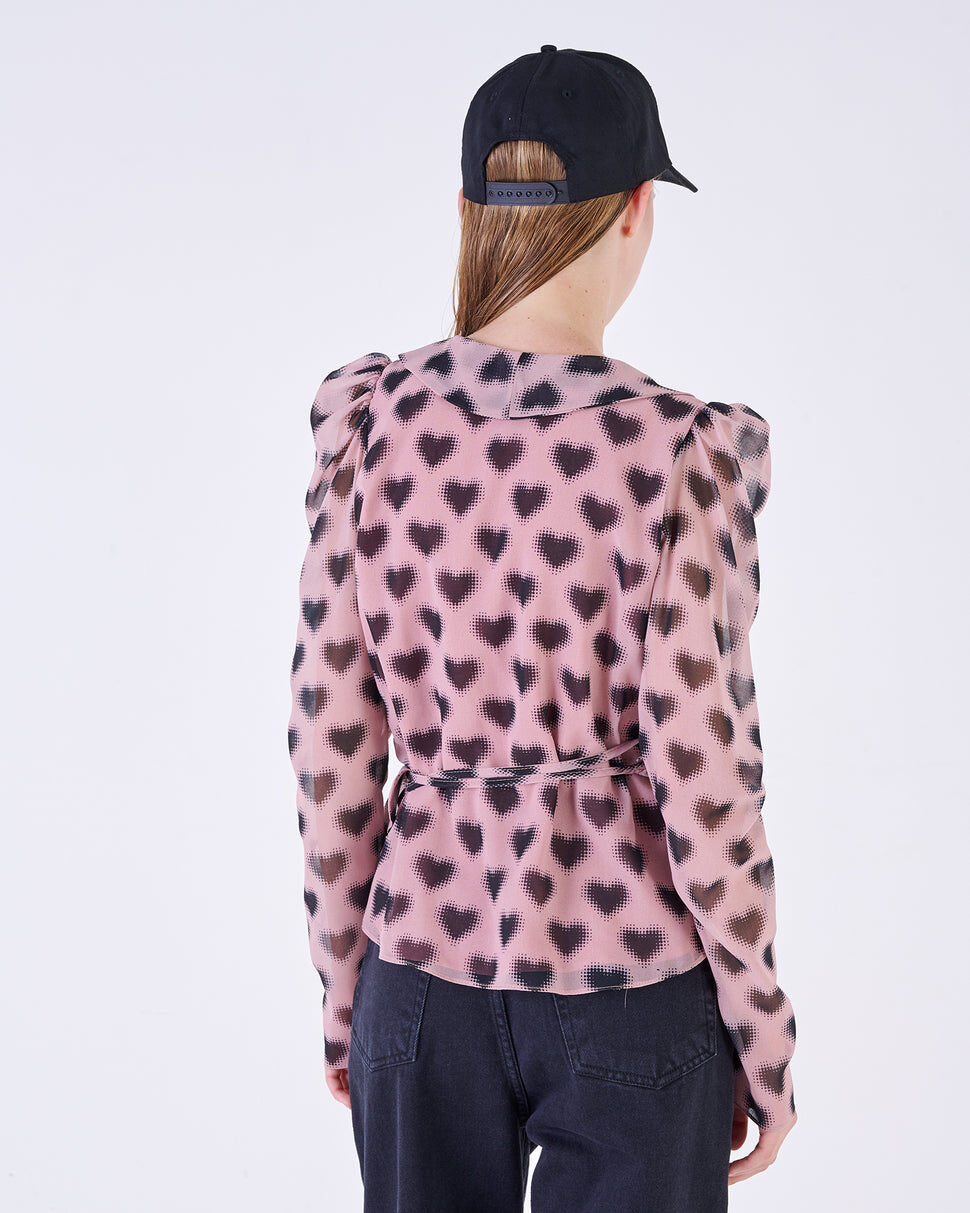 【Silvian Heach】甜美愛心長袖襯衫