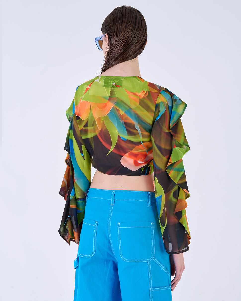 【Silvian Heach】迷幻感印花罩衫