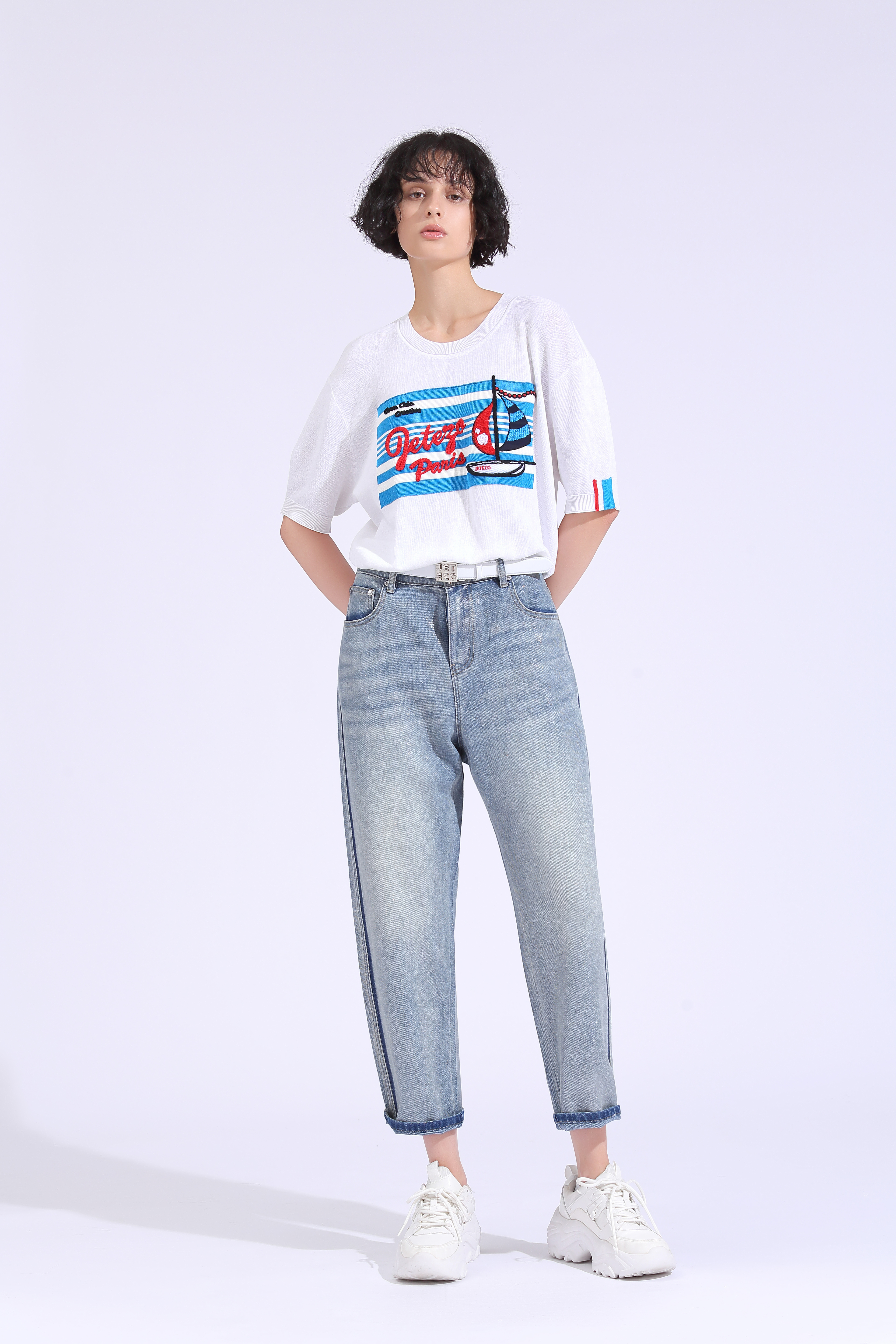 BE10281A1 帆船運動員領泡袖縮口線衫