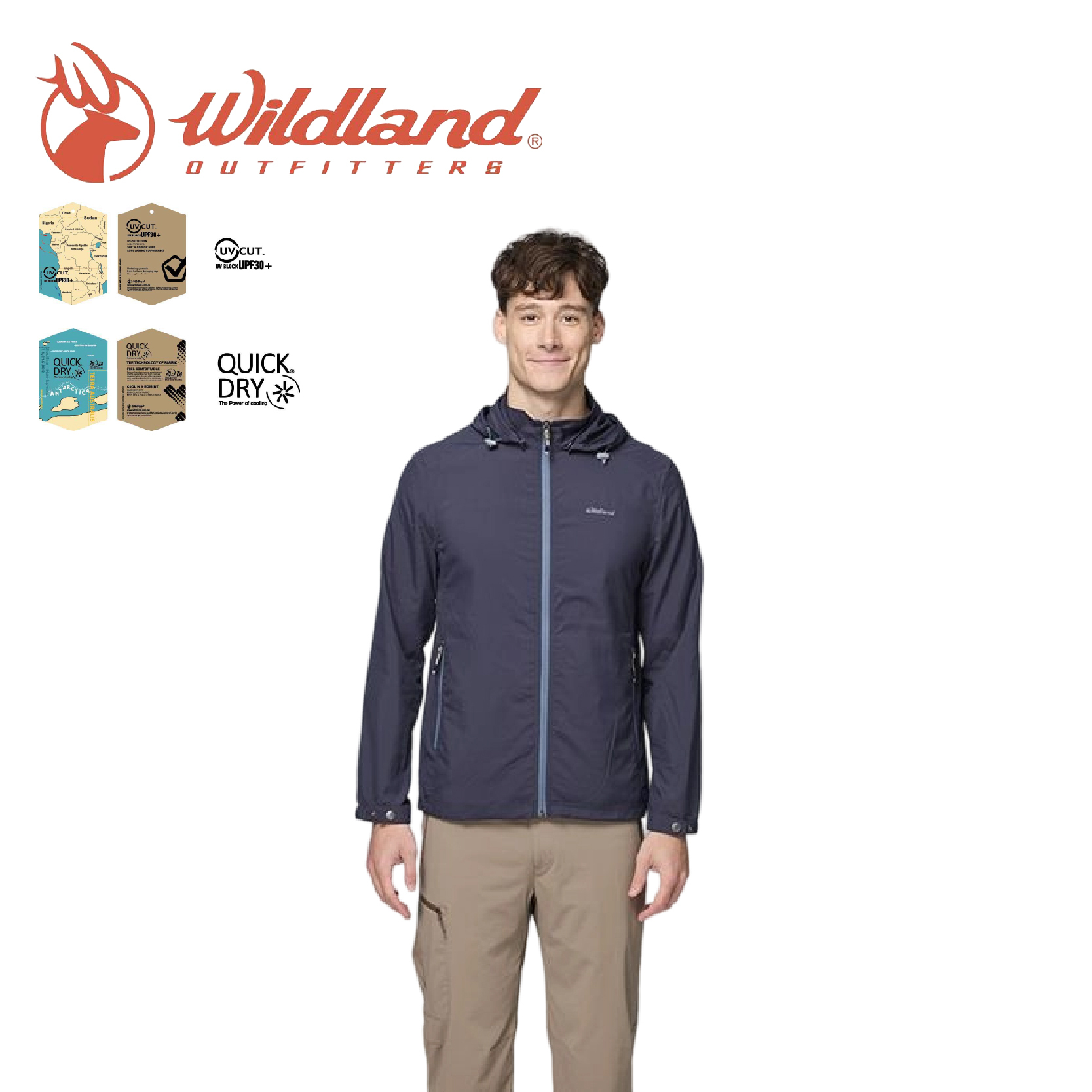 Wildland 荒野 山徑涼風抗UV輕薄外套 男款 (2色) 14WB31902